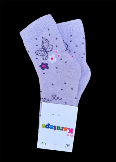 Шкарпетки "Метелики", махра ТМ "Karatepe" (12-24 міс)