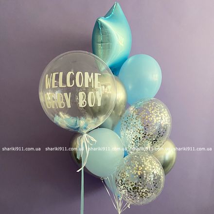 Шарики для новорожденного мальчика WELCOME BOY