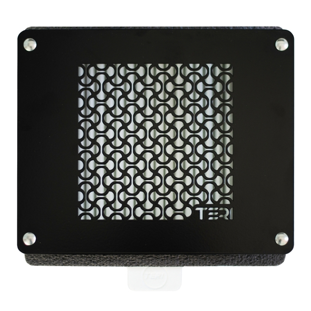 Врезная маникюрная вытяжка с HEPA фильтром Teri Turbo, цвет черный (сетка черная)