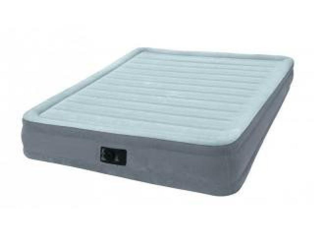 Надувная кровать-матрас Intex Comfort-Plush Mid Rise Queen 67770 L, встроеный электро-насос, 203 х 152 х 33 см