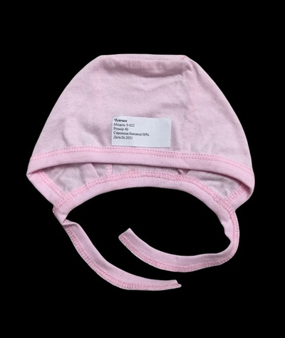 Шапочка із завязками, кулір ТМ "Happy ToT" (3-4 міс, 40 см)
