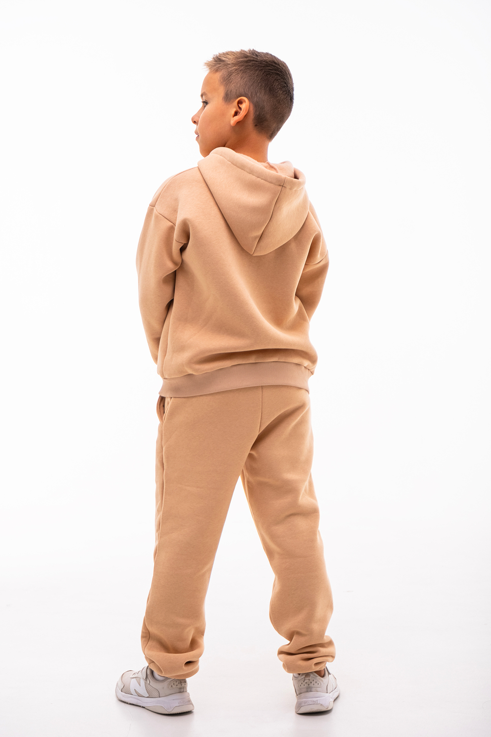 Дитячий спортивний утеплений костюм Kindamor Warm Autumn Beige для хлопчика, фліс бежевий
