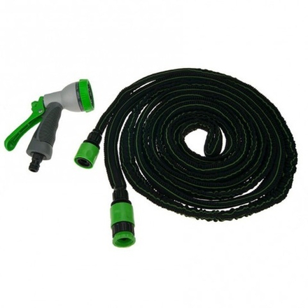 Растягивающийся шланг для полива 5-15 м (с пластиковым коннектором)