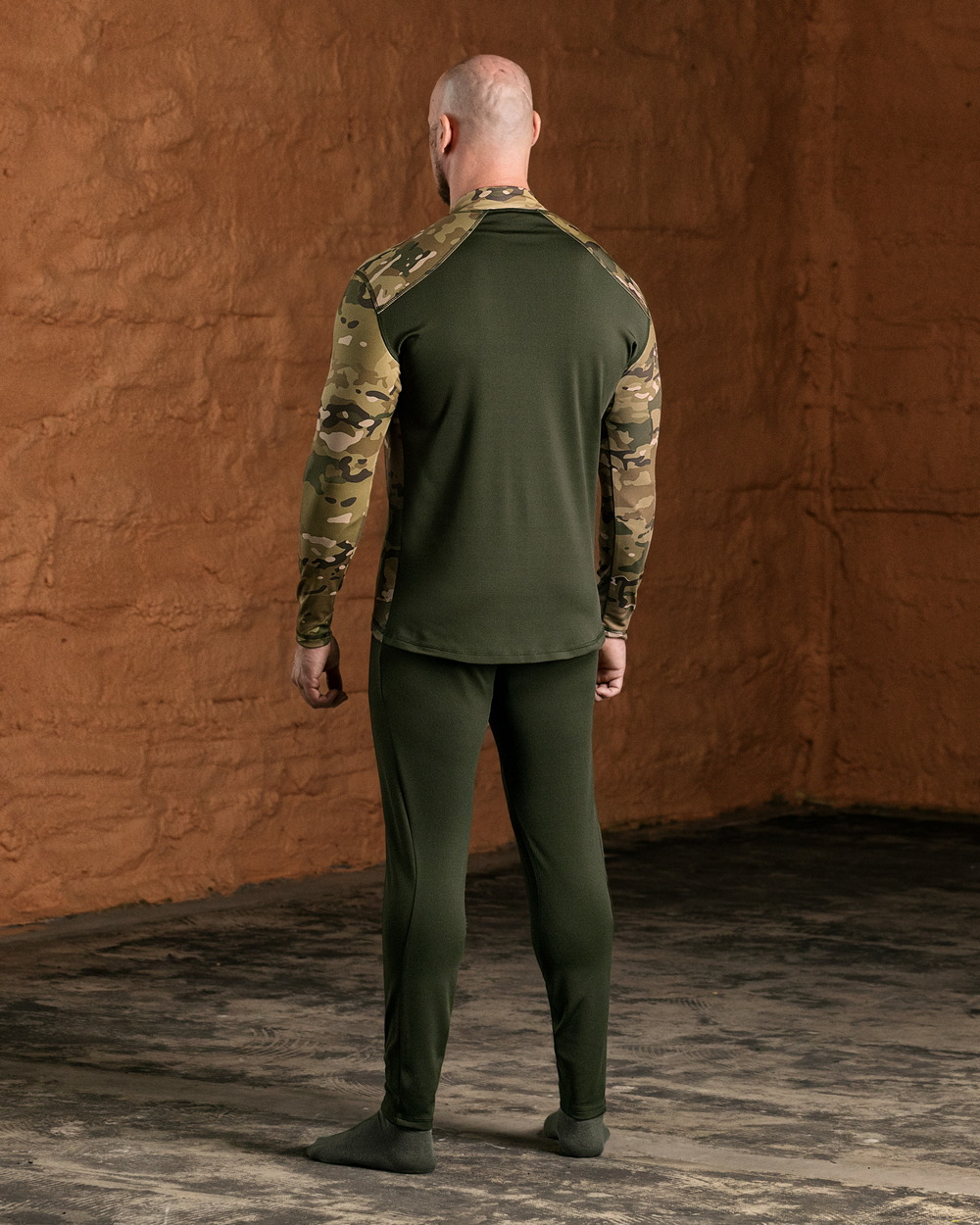 Термоштани з начосом кольору хакі чоловічі (арт. 5962200401)