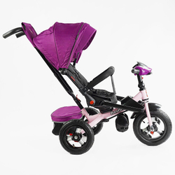 Дитячий триколісний велосипед Best Trike 6088 F надувні/фара, з USB, пультом, батьківською ручкою