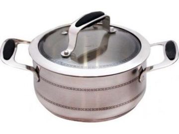 Каструля 2,9л Krauff 26-188-064 зі скляною кришкою, 20 см.