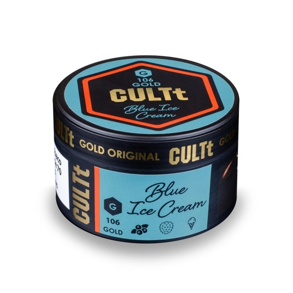 Табак CULTt Gold G106 Blueberry Lychee Ice Cream (Культ Черника Личи Мороженное Лёд) 100г