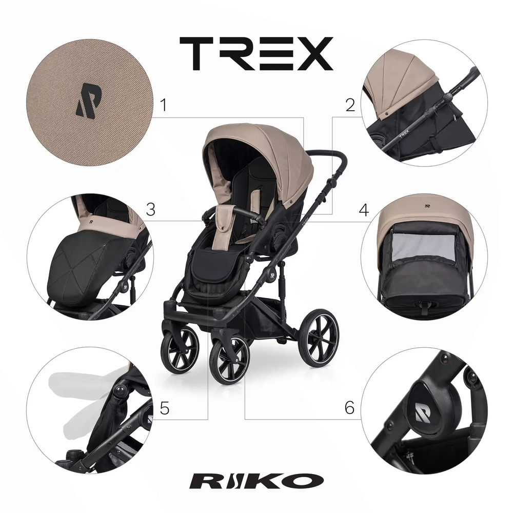 Універсальна коляска 2 в 1 Riko Trex