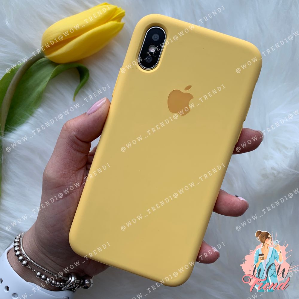 Чехол iPhone X/XS Silicone Case /yellow/ желтый 1:1