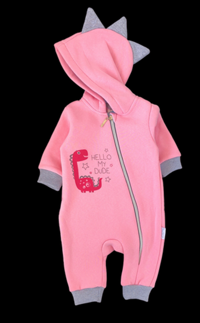 Комбінезон (ромпер) з капюшоном, трьохнитка з начосом "SM"