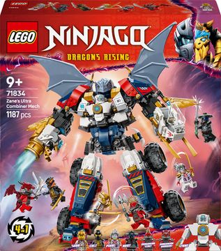 Конструктор LEGO NINJAGO Ультраоб'єднувальний робот Зейна 1187 деталей (71834)