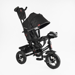 Дитячий триколісний велосипед Best Trike 3390 надувні/фара, з USB, пультом, батьківською ручкою
