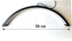 Бестеневая Led лампа для бьюти мастера универсальная полумесяц 58 см, 24 Вт, черная