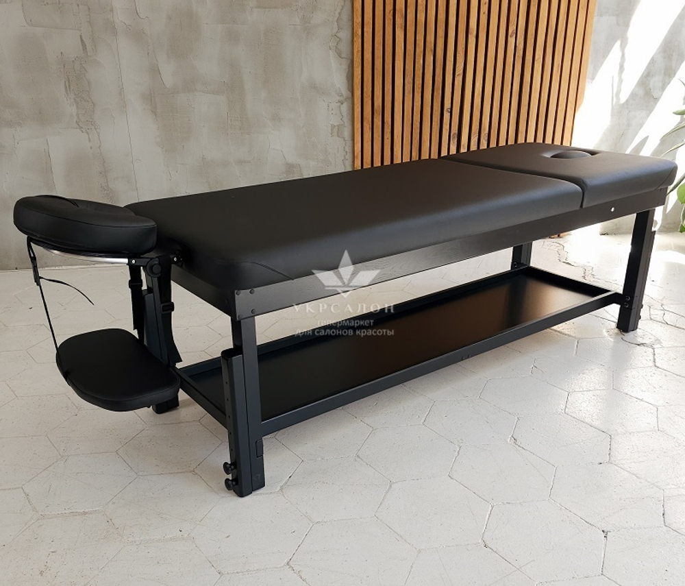 Стаціонарний масажний стіл KP-10 plus Black