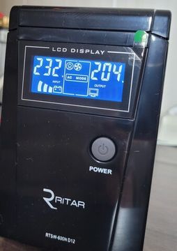 ДБЖ Ritar RTSW-600ND12 LCD 360 Вт