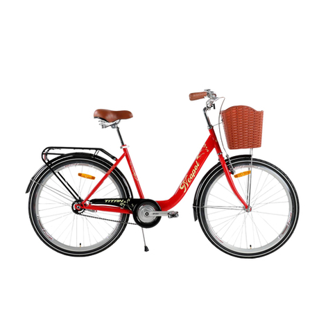 Велосипед міський 26 дюймів Titan Neapol з кошиком та багажником, рама 18"
