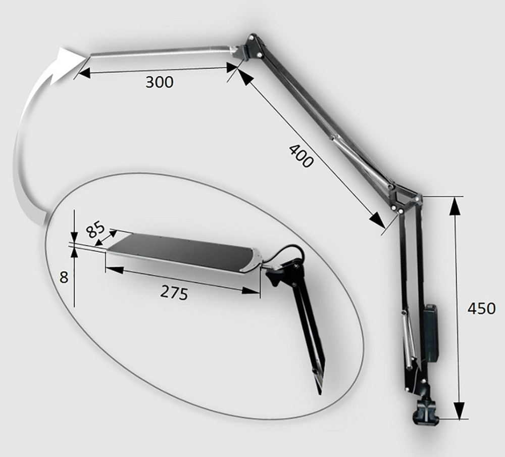 Настольная светодиодная сенсорная LED лампа c функцией работы от повербанка и регулировкой света X-LED-30 SB черная