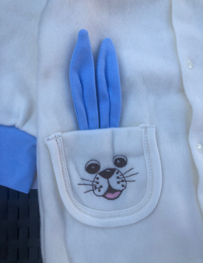 Комбінезон з капюшоном "Зайченя", фліс ТМ "Happy TOT" (68 см)