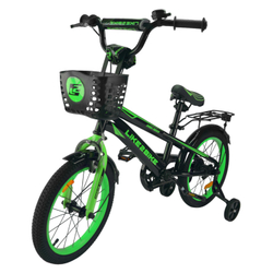 Детский велосипед Like2bike Dark Rider 16 дюймов с корзиной и багажником