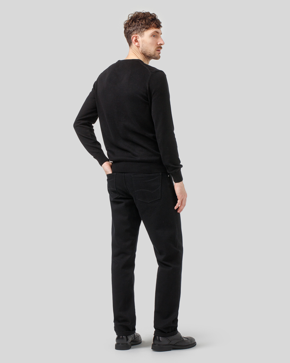 Джемпер чоловічий чорний (арт. 7662300404)