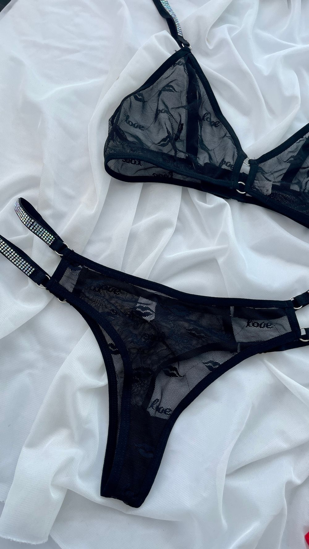 Комплект сітка з стразами