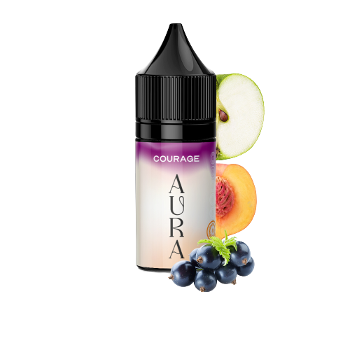 Солевая Жидкость Aura 15ml Courage (Аура Храбрость Яблоко Персик Черная смородина) 30mg | 50mg