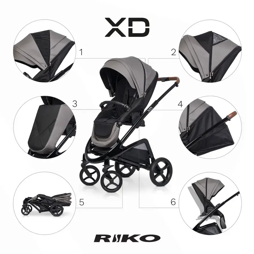 Универсальная коляска 2 в 1 Riko XD PRO