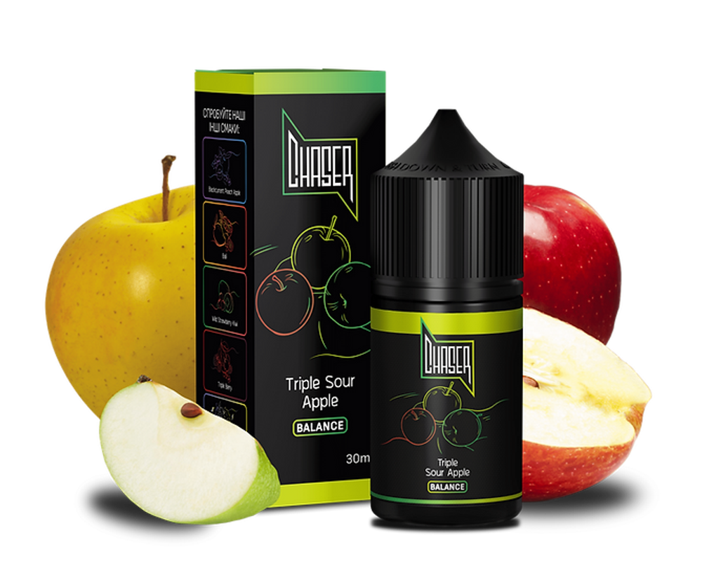 CHASER BLACK Triple Sour Apple (5%nic, 30ml)
