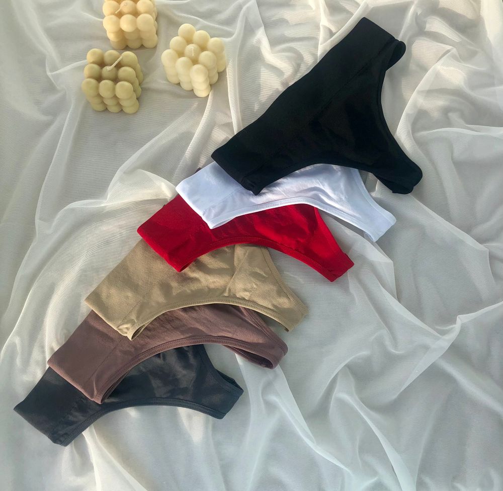 Стрінги високої посадки на широкій резинці