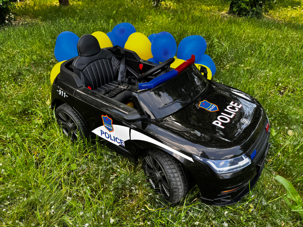 Дитячий електромобіль поліцейська машина Bambi M 4842EBLR