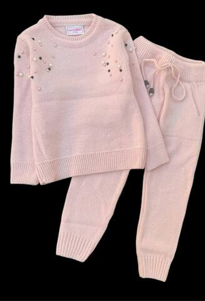 Костюм 2в1, акріл, вовна: пуловер, штани "Miss Olix" (104 см)