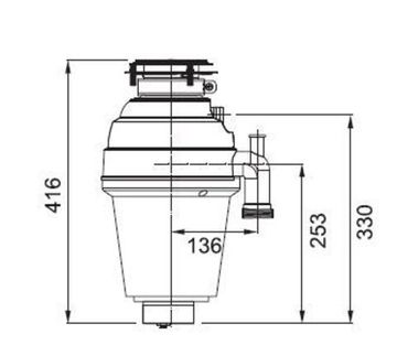 Подрібнювач харчових відходів Franke TP-125 Turbo Plus