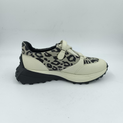 Женские кроссовки с леопардовым принтом в светлом исполнении — стильно и удобно/размер 37