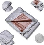 Тент 5х8 от дождя и снега 210г./м2 (серый/коричневый). Усиленные края.