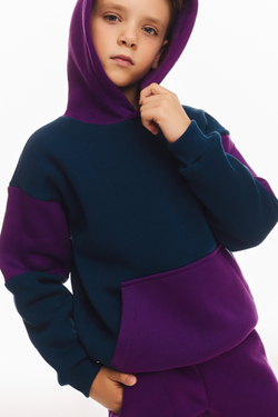 Дитячий спортивний утеплений костюм Kindamor Active Heat Purple/Blue, фліс для хлопчика
