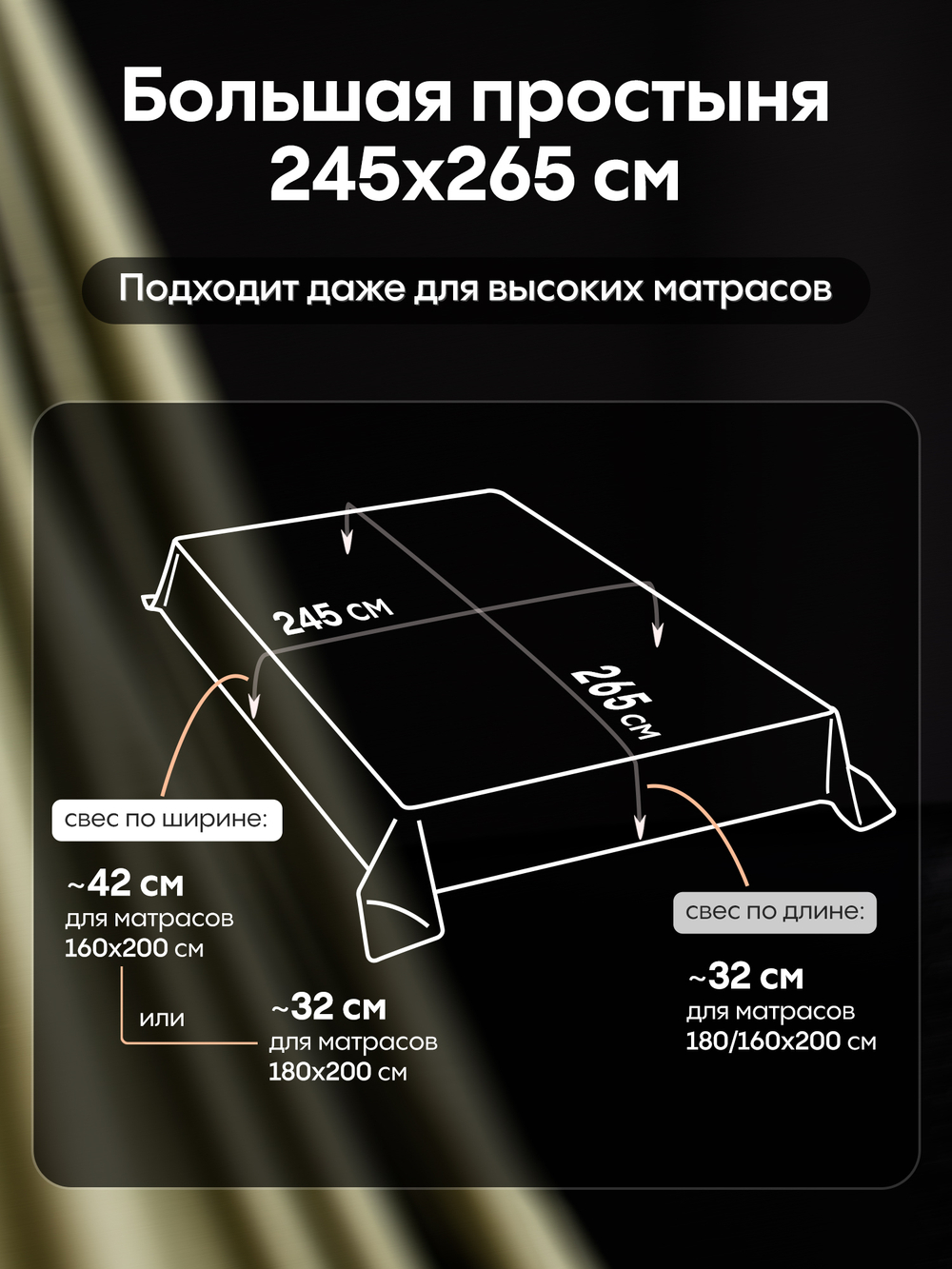 Комплект постельного белья Однотонный Сатин Премиум OCP009