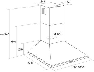 Витяжка PYRAMIDA KH 60 (ivory)