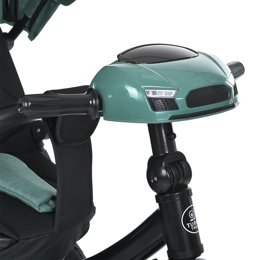 Дитячий триколісний велосипед Turbo Trike MT 1007 гумові колеса