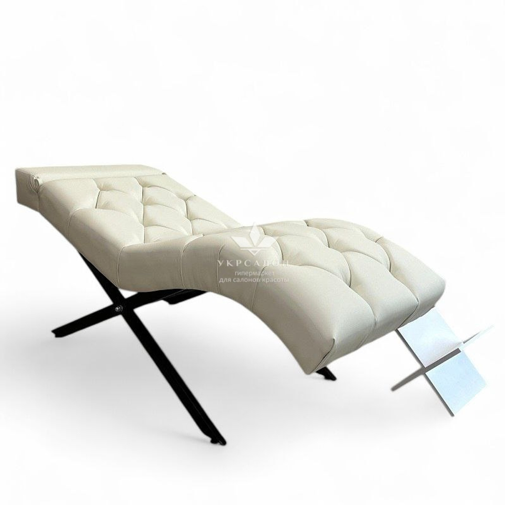 Анатомическая кушетка Mark 555-06 с пуговицами и подголовником для лашмейкеров и бровистов