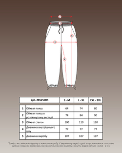 Брюки джогери жіночі коричневого кольору (арт. 2852500502)