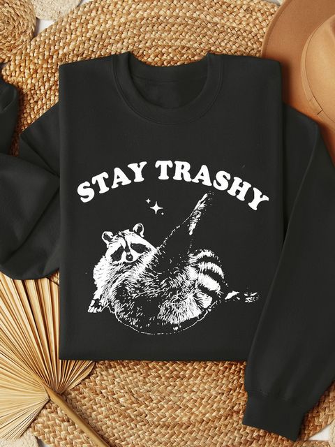 Свитшот мужской черный Stay Trashy Love&Live фото 1