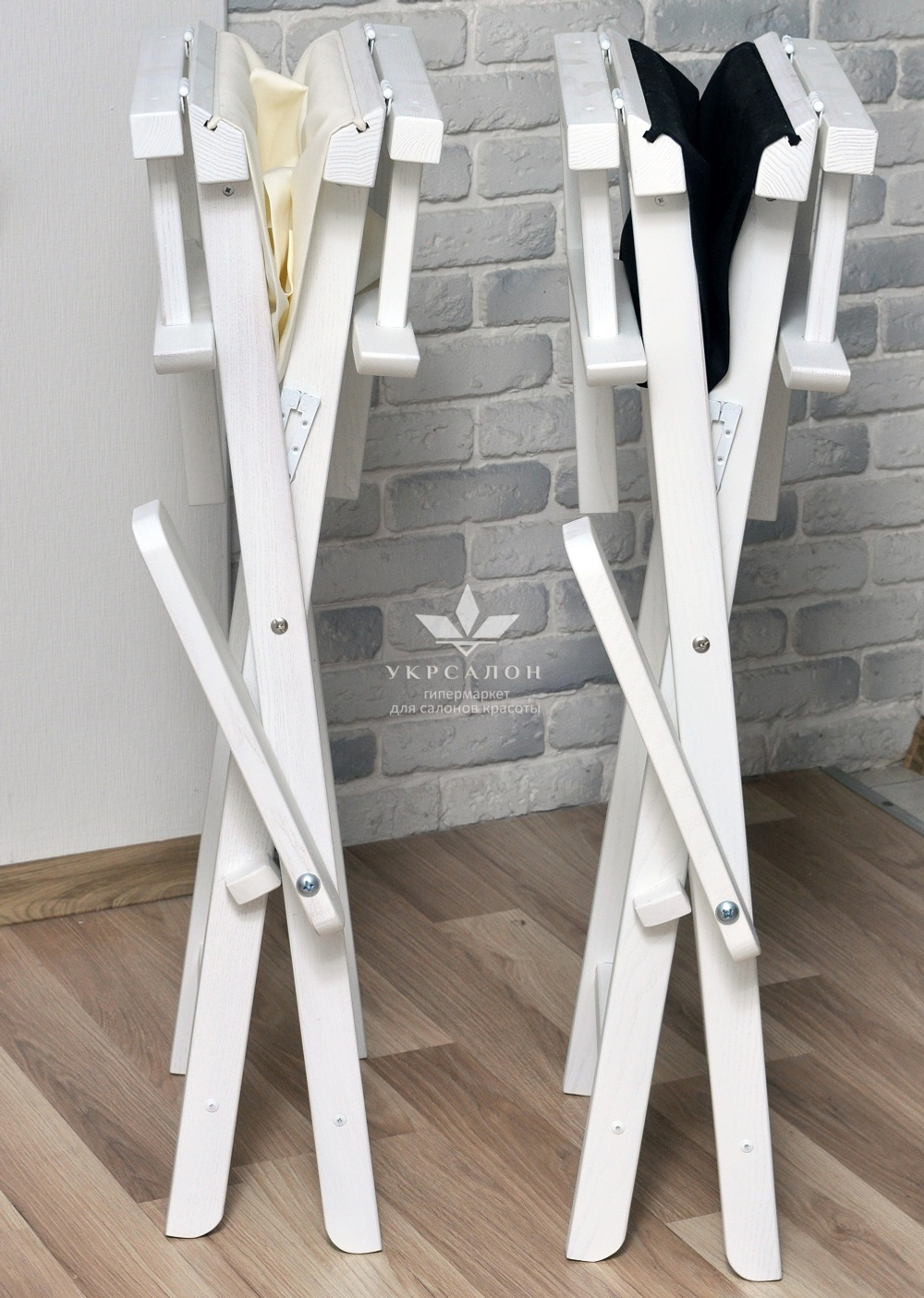 Складной стул для визажа Apolo 2 white