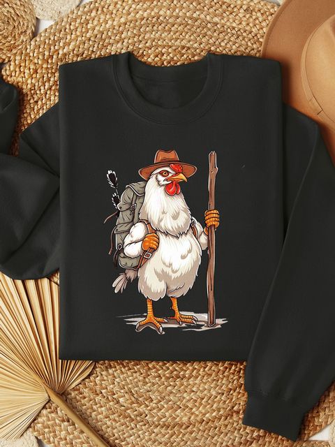 Світшот чоловічий чорний Rooster tourist Love&Live