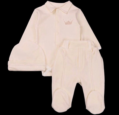 Комплект 3 в 1: вовна, велюр "Happy"