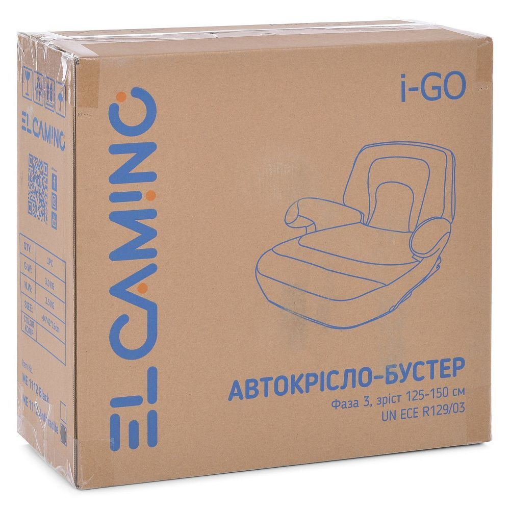 Автокрісло-бустер El Camino ME 1112 i-GO (22-36 кг)