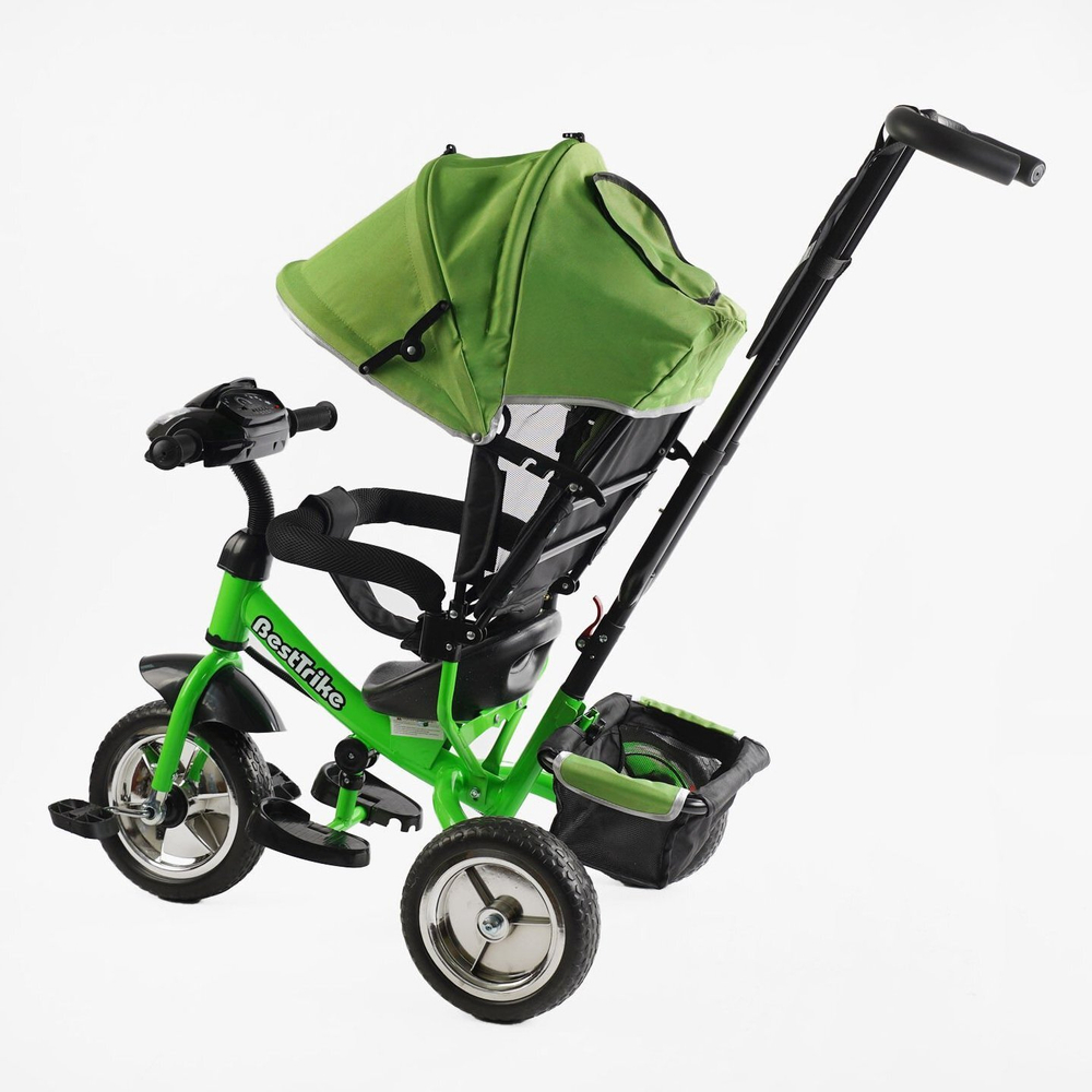 Дитячий триколісний велосипед Best Trike 6588 піна/фара, з батьківською ручкою