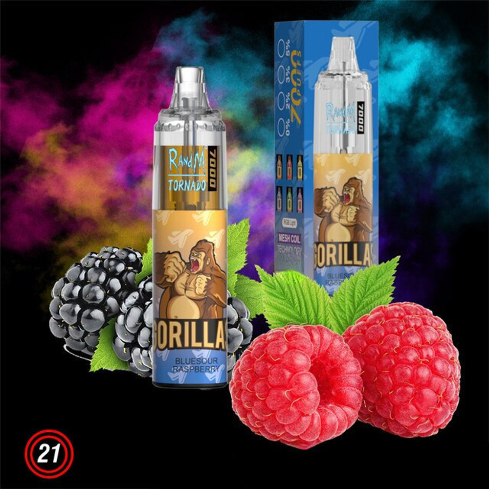 RandM Tornado 7000 Bluesour Raspberry 5% nic