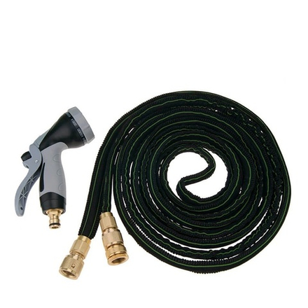 Растягивающийся шланг для полива 5-15 м (с латунным коннектором)