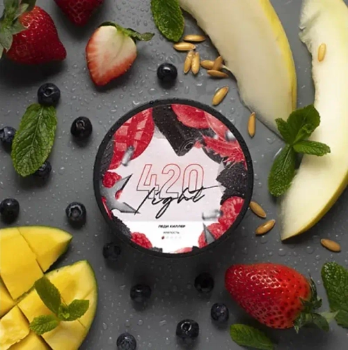 Табак 420 Light Леди Киллер | Дыня Мята Ягоды Манго 100г
