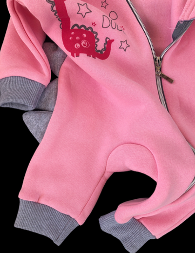 Комбінезон (ромпер) з капюшоном, трьохнитка з начосом "SM"